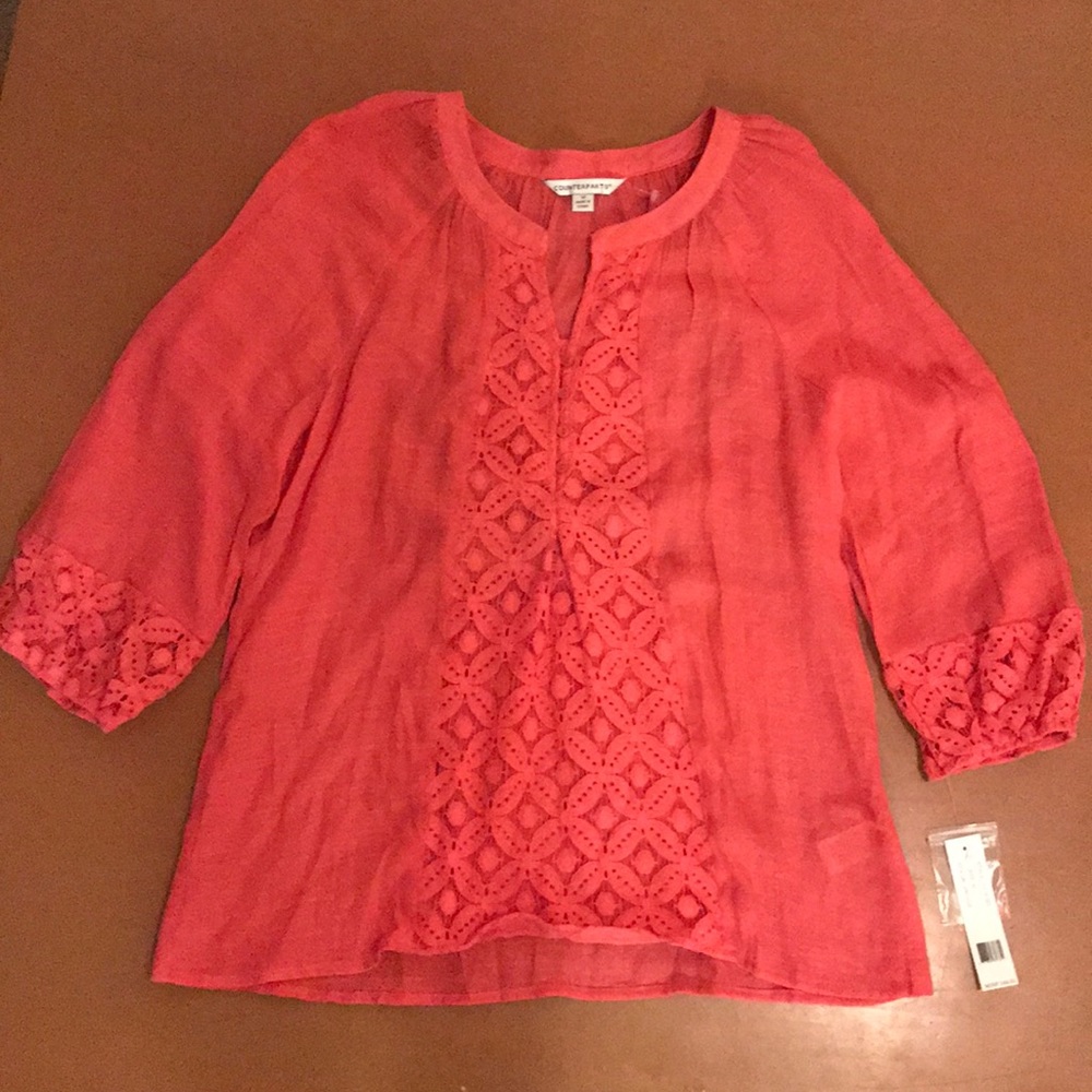 Coral blouse